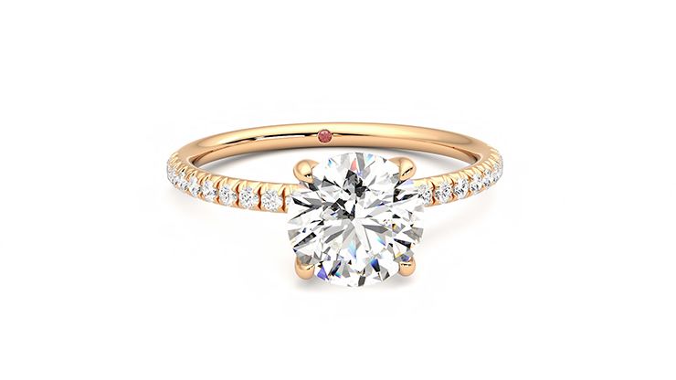 Taylor & Hart Dulcet Round Engagement Ring 360 degree image 2
