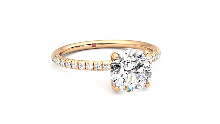 Taylor & Hart Dulcet Round Engagement Ring 360 degree image 4