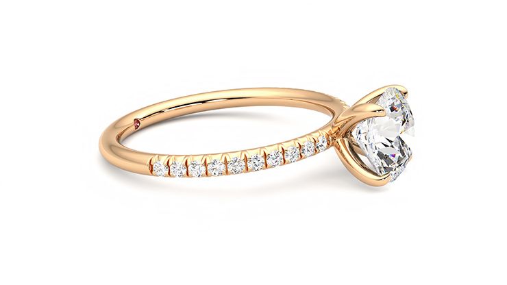 Taylor & Hart Dulcet Round Engagement Ring 360 degree image 8