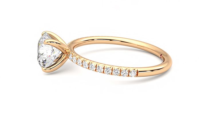 Taylor & Hart Dulcet Round Engagement Ring 360 degree image 21