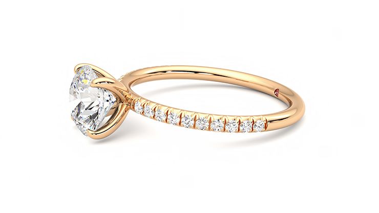 Taylor & Hart Dulcet Round Engagement Ring 360 degree image 22