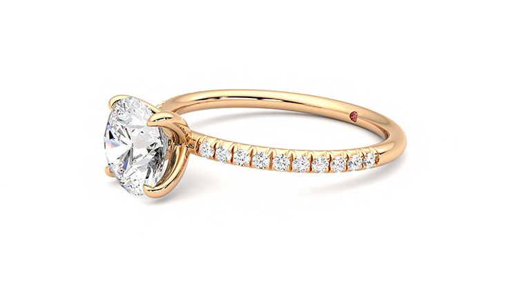 Taylor & Hart Dulcet Round Engagement Ring 360 degree image 23