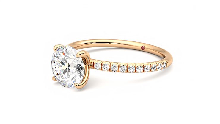 Taylor & Hart Dulcet Round Engagement Ring 360 degree image 24