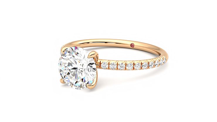Taylor & Hart Dulcet Round Engagement Ring 360 degree image 25