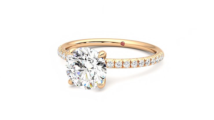 Taylor & Hart Dulcet Round Engagement Ring 360 degree image 26