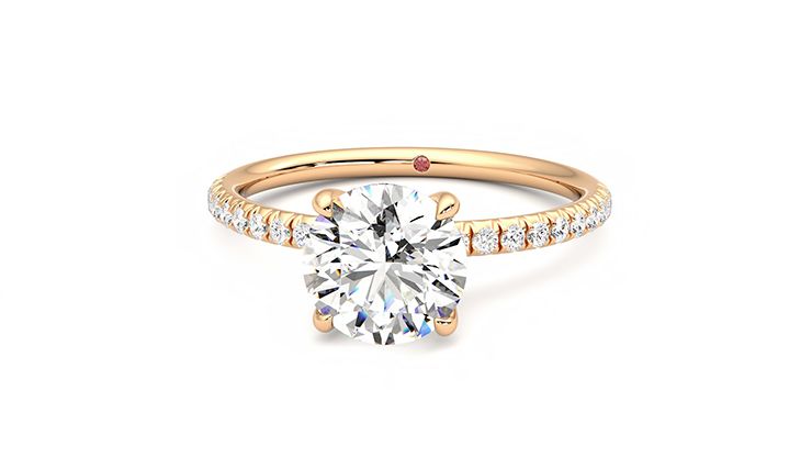 Taylor & Hart Dulcet Round Engagement Ring 360 degree image 28