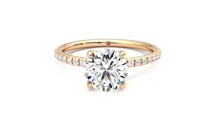 Taylor & Hart Dulcet Round Engagement Ring 360 degree image 29
