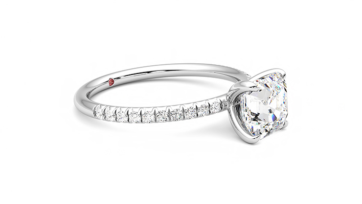 Taylor & Hart Dulcet Asscher Engagement Ring 360 degree image 7