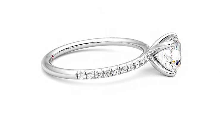 Taylor & Hart Dulcet Asscher Engagement Ring 360 degree image 9