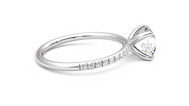 Taylor & Hart Dulcet Asscher Engagement Ring 360 degree image 10