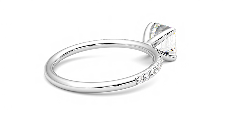Taylor & Hart Dulcet Asscher Engagement Ring 360 degree image 12