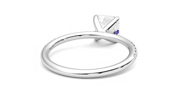 Taylor & Hart Dulcet Asscher Engagement Ring 360 degree image 14