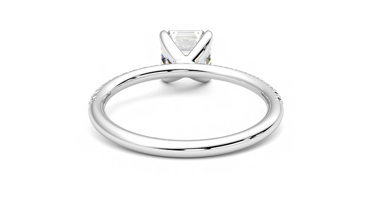 Taylor & Hart Dulcet Asscher Engagement Ring 360 degree image 15