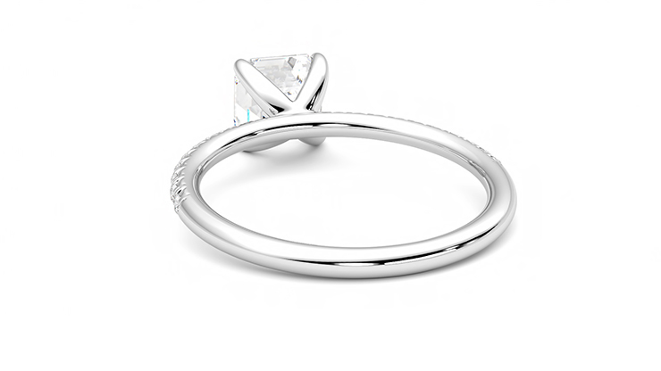 Taylor & Hart Dulcet Asscher Engagement Ring 360 degree image 16