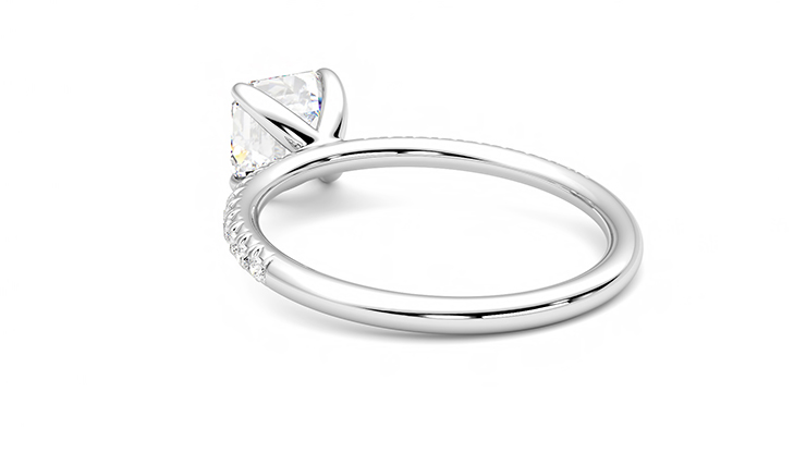 Taylor & Hart Dulcet Asscher Engagement Ring 360 degree image 17