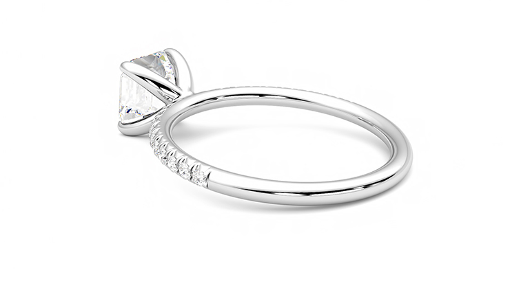 Taylor & Hart Dulcet Asscher Engagement Ring 360 degree image 18