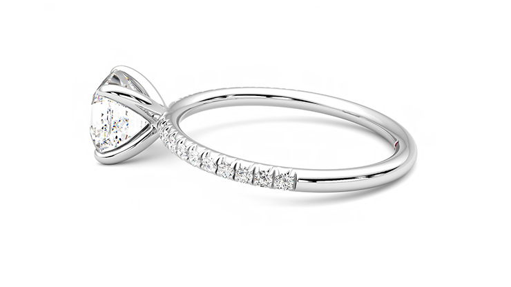 Taylor & Hart Dulcet Asscher Engagement Ring 360 degree image 20