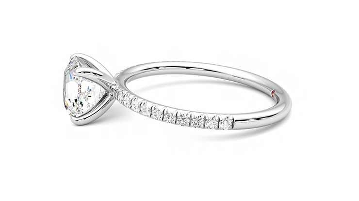 Taylor & Hart Dulcet Asscher Engagement Ring 360 degree image 21