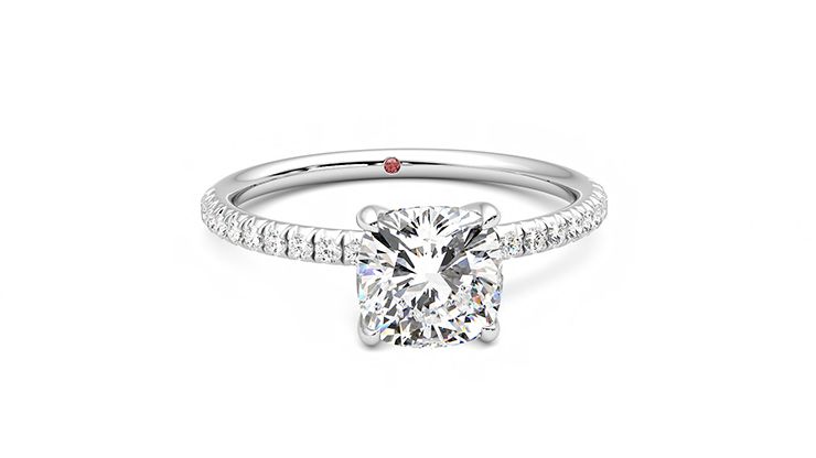 Taylor & Hart Dulcet Cushion Engagement Ring 360 degree image 2