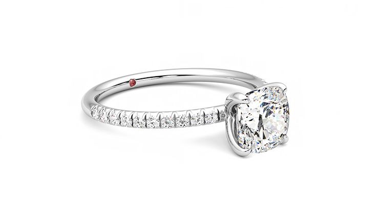 Taylor & Hart Dulcet Cushion Engagement Ring 360 degree image 6