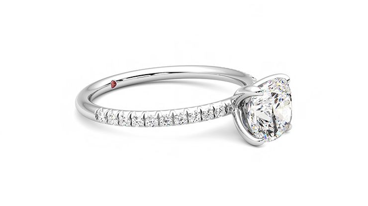 Taylor & Hart Dulcet Cushion Engagement Ring 360 degree image 7