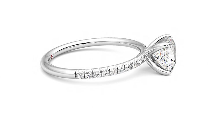 Taylor & Hart Dulcet Cushion Engagement Ring 360 degree image 9
