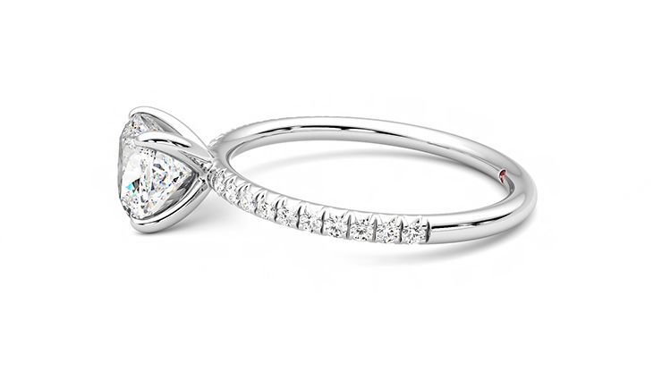 Taylor & Hart Dulcet Cushion Engagement Ring 360 degree image 21