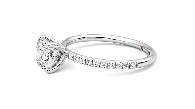 Taylor & Hart Dulcet Cushion Engagement Ring 360 degree image 22