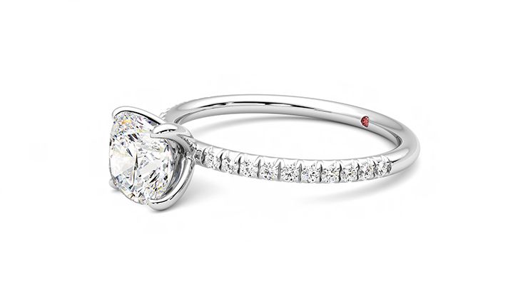 Taylor & Hart Dulcet Cushion Engagement Ring 360 degree image 23