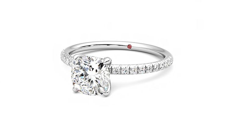 Taylor & Hart Dulcet Cushion Engagement Ring 360 degree image 26