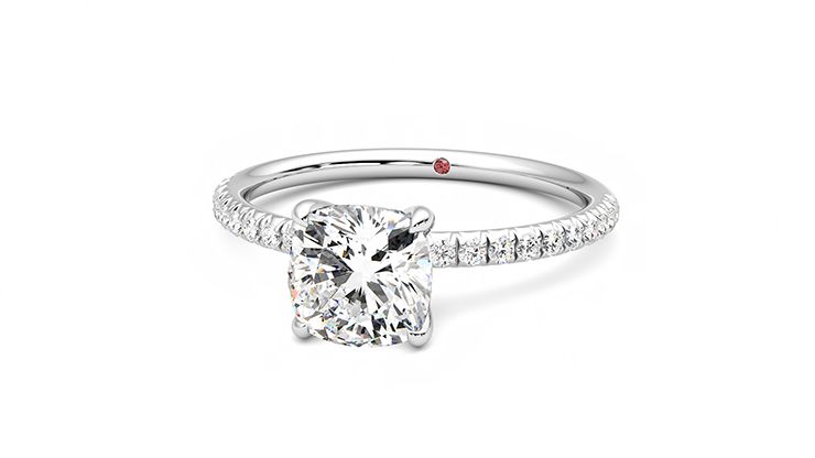 Taylor & Hart Dulcet Cushion Engagement Ring 360 degree image 27