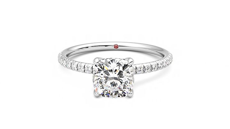 Taylor & Hart Dulcet Cushion Engagement Ring 360 degree image 29
