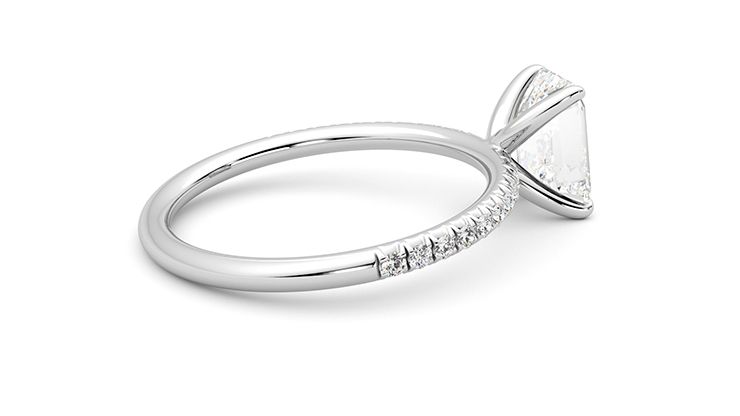 Taylor & Hart Dulcet Emerald Engagement Ring 360 degree image 12