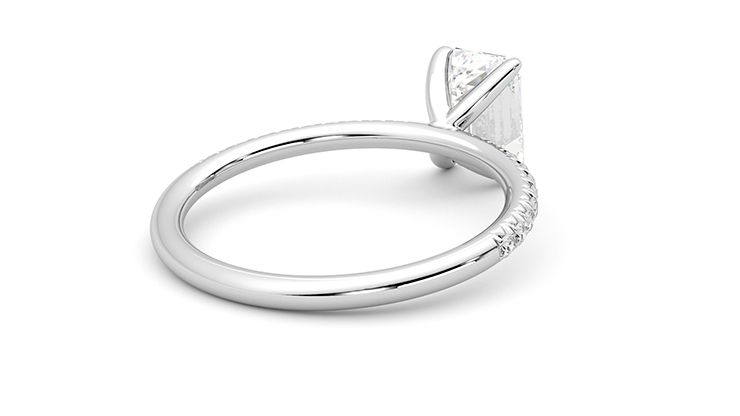 Taylor & Hart Dulcet Emerald Engagement Ring 360 degree image 14