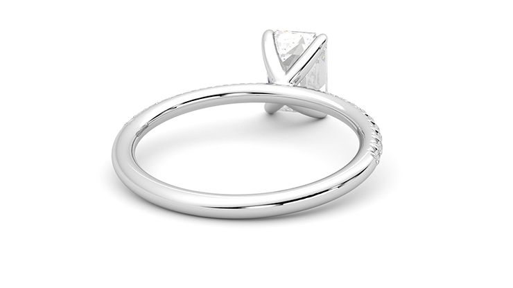 Taylor & Hart Dulcet Emerald Engagement Ring 360 degree image 15