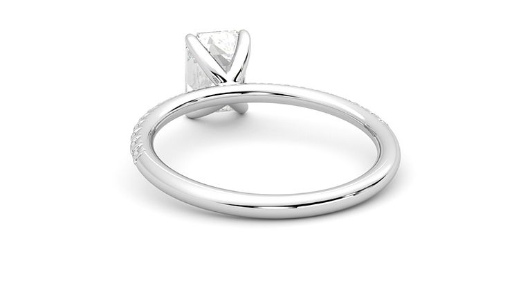 Taylor & Hart Dulcet Emerald Engagement Ring 360 degree image 17