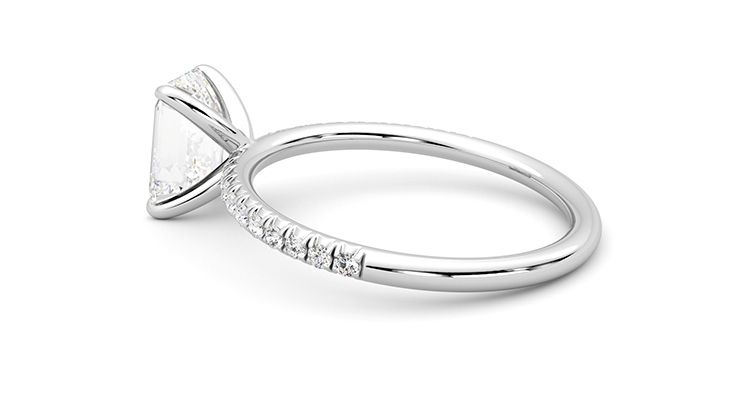 Taylor & Hart Dulcet Emerald Engagement Ring 360 degree image 20