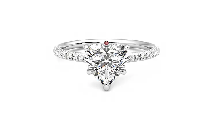 Taylor & Hart Dulcet Heart Engagement Ring 360 detail 01