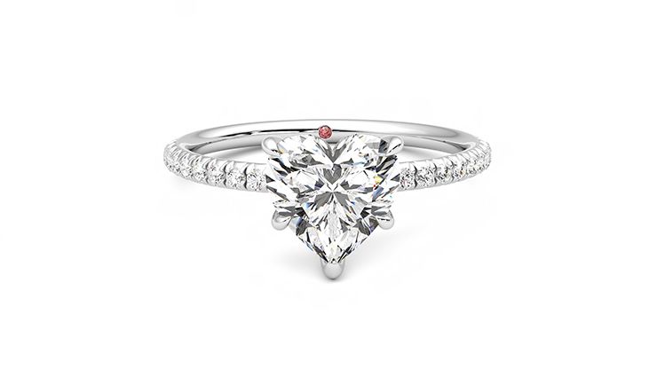 Taylor & Hart Dulcet Heart Engagement Ring 360 degree image 1