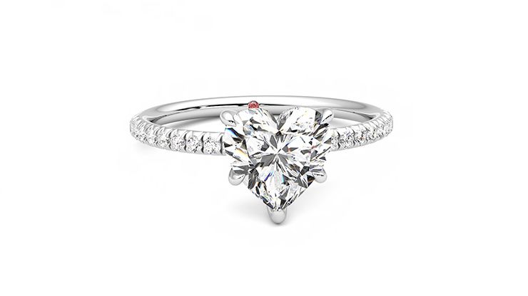Taylor & Hart Dulcet Heart Engagement Ring 360 degree image 2
