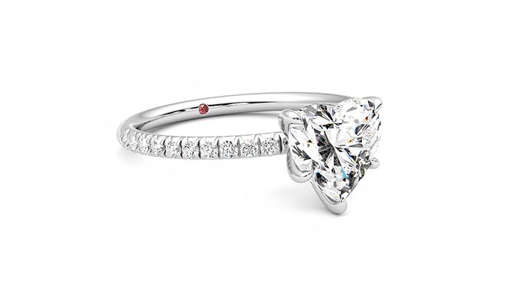 Taylor & Hart Dulcet Heart Engagement Ring 360 degree image 5