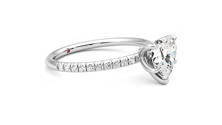 Taylor & Hart Dulcet Heart Engagement Ring 360 degree image 7
