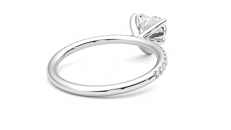 Taylor & Hart Dulcet Heart Engagement Ring 360 degree image 13