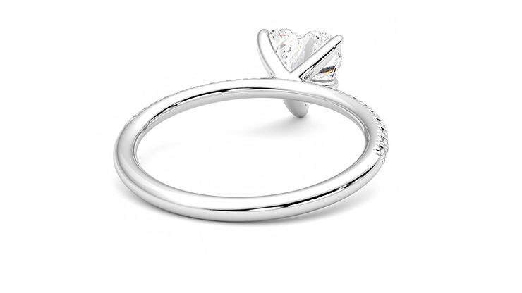 Taylor & Hart Dulcet Heart Engagement Ring 360 degree image 14