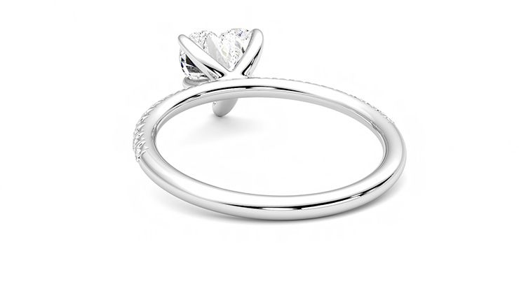 Taylor & Hart Dulcet Heart Engagement Ring 360 degree image 16