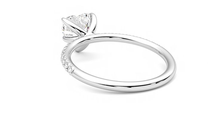 Taylor & Hart Dulcet Heart Engagement Ring 360 degree image 17