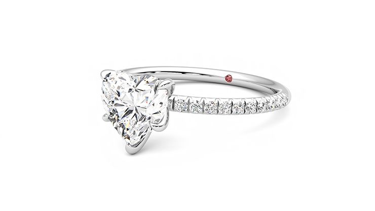 Taylor & Hart Dulcet Heart Engagement Ring 360 degree image 25
