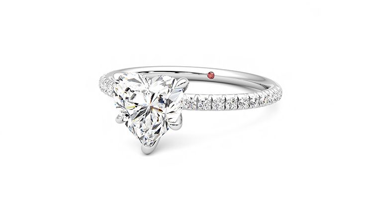 Taylor & Hart Dulcet Heart Engagement Ring 360 degree image 26