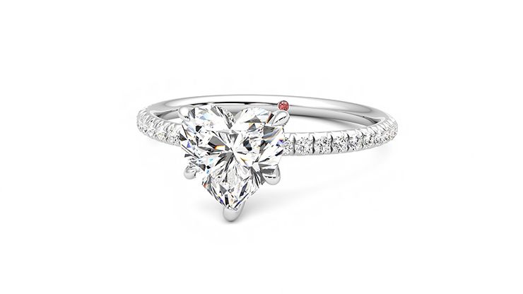 Taylor & Hart Dulcet Heart Engagement Ring 360 degree image 27