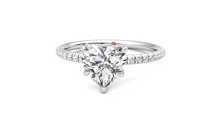 Taylor & Hart Dulcet Heart Engagement Ring 360 degree image 28